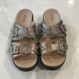 Clarks ultimate collection sandals gold